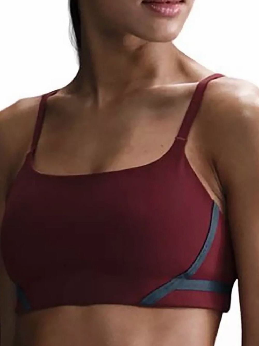Nike Women's Light-Support Sports Bra - Deep Wine with Charcoal Trim